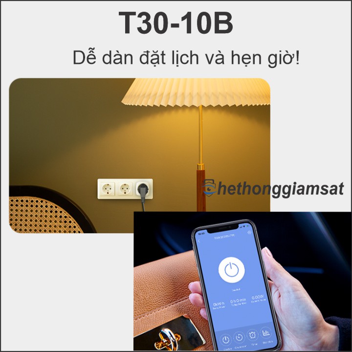 Ổ cắm thông minh Wifi EZVIZ CS-T30-10B-EU dễ dàng Tùy chỉnh đặt lịch và hẹn giờ Ổ cắm thông minh Wifi EZVIZ CS-T30-10B-EU dễ dàng Tùy chỉnh đặt lịch và hẹn giờ