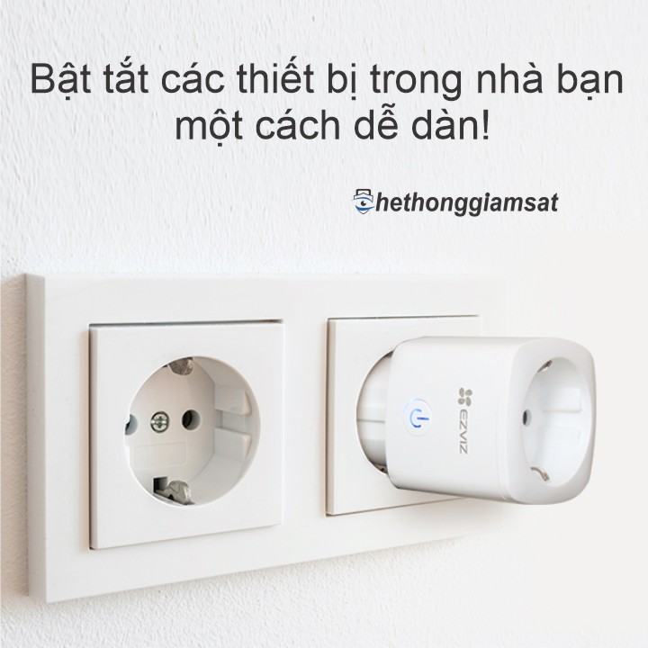 Ổ cắm thông minh Wifi EZVIZ CS-T30-10B-EU giúp thao tác tắt bật dễ dàng hơn Ổ cắm thông minh Wifi EZVIZ CS-T30-10B-EU giúp thao tác tắt bật dễ dàng hơn