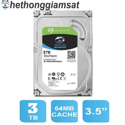 Ổ cứng HDD Seagate Skyhawk 3TB Ổ cứng HDD Seagate Skyhawk 3TB