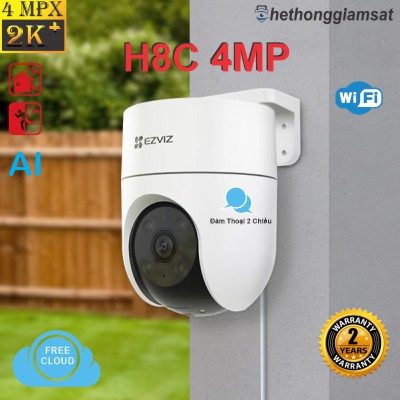 Camera Wifi Ngoài Trời EZVIZ H8C 4MP 2K+ - Đàm Thoại 2 Chiều - Xoay 360 Độ