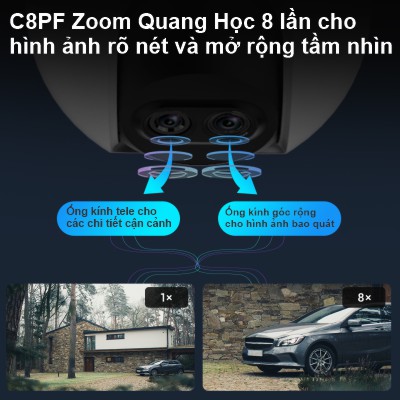 Camera Wifi Ngoài Trời EZVIZ C8PF 1080P 2MP - Zoom Quang 8X - Đàm Thoại 2 Chiều