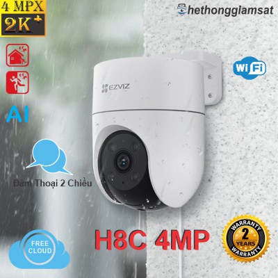 Camera Wifi Ngoài Trời EZVIZ H8C 4MP 2K+ - Đàm Thoại 2 Chiều - Xoay 360 Độ