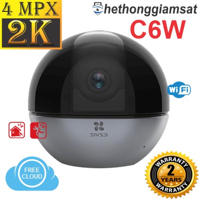 Camera Wifi Xoay EZVIZ C6W H.265 AI True-WDR 2K 4MPX