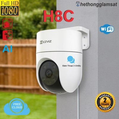 Camera IP Wifi Ngoài Trời EZVIZ H8C 1080P 2MP - Đàm Thoại 2 Chiều - Xoay 360 Độ