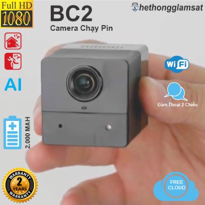 Camera Wifi Dùng Pin Sạc EZVIZ BC2 1080P 2MP - Pin 2.000mAh - Đàm Thoại 2 Chiều