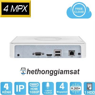 Đầu Ghi NVR 4 Kênh HIKVISION DS-7104NI-Q1 4MP