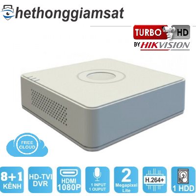 Đầu Ghi Hình 8 Kênh HIKVISION DS-7108HGHI-F1/N TURBO 3.0 HD DVR 2MP LITE