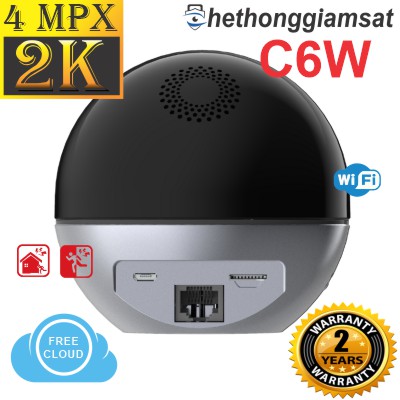 Camera Wifi Xoay EZVIZ C6W H.265 AI True-WDR 2K 4MPX