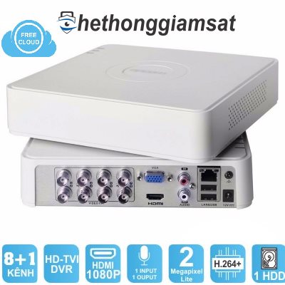 Đầu Ghi Hình 8 Kênh HIKVISION DS-7108HGHI-F1/N TURBO 3.0 HD DVR 2MP LITE
