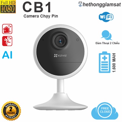 Camera Wifi Dùng Pin Sạc EZVIZ CB1 1080P 2MP - Pin 1.600mAh - Đàm Thoại 2 Chiều
