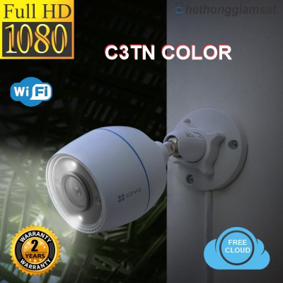 Camera Wifi Ngoài Trời EZVIZ C3TN Color 2Mp 1080P Full HD - Màu Bang Đêm