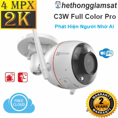 Camera IP Wifi Thân EZVIZ C3W Color Night Vision PRO AI 2K 4Mpx
