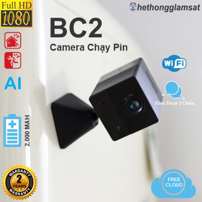 Camera Wifi Dùng Pin Sạc EZVIZ BC2 1080P 2MP - Pin 2.000mAh - Đàm Thoại 2 Chiều
