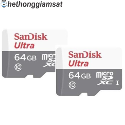 Thẻ Nhớ Camera MicroSD SanDisk Ultra 64GB Class 10