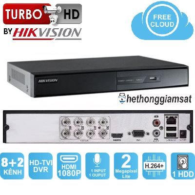 Đầu Ghi Hình 8 Kênh HIKVISION DS-7208HGHI-F1/N TURBO 3 HD DVR 2MP LITE
