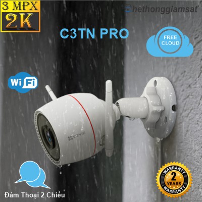 Camera Wifi Ngoài Trời EZVIZ C3TN PRO 3Mpx 2K AI - Màu Bang Đêm - Đàm Thoại 2 Chiều