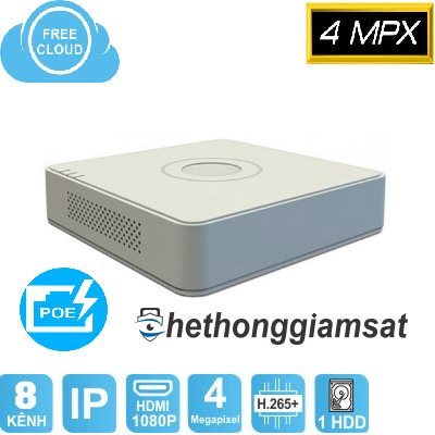 Đầu Ghi NVR 8 Kênh HIKVISION DS-7108NI-Q1/8P 4MP