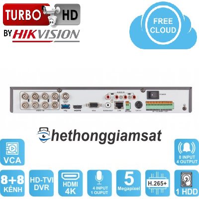 Đầu Ghi DVR 8 Kênh Turbo 4 HD HIKVISION DS-7208HUHI-K1 5MP