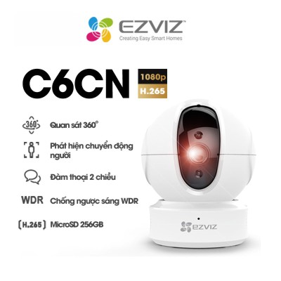 Camera Wifi Xoay EZVIZ C6CN H.265 AI True-WDR 1080P 2Mpx