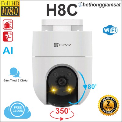 Camera IP Wifi Ngoài Trời EZVIZ H8C 1080P 2MP - Đàm Thoại 2 Chiều - Xoay 360 Độ