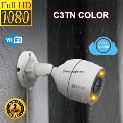 Camera Wifi Ngoài Trời EZVIZ C3TN Color 2Mp 1080P Full HD - Màu Bang Đêm