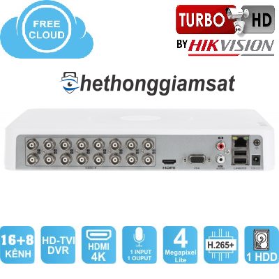 Đầu Ghi DVR 16 Kênh Turbo 4 HD HIKVISION DS-7116HQHI-K1 3MP