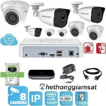 Trọn Bộ 8 Camera IP Hikvision 2MP