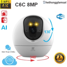Camera Wifi EZVIZ C6C 8MP 4K - Xoay 360 - Đàm Thoại - Màu Bang Đêm