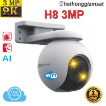 Camera Wifi Ngoài Trời EZVIZ H8 3MP 2K - Xoay 360 Độ - Đàm Thoại 2 Chiều